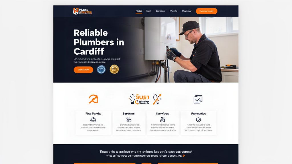 Trades website design example
